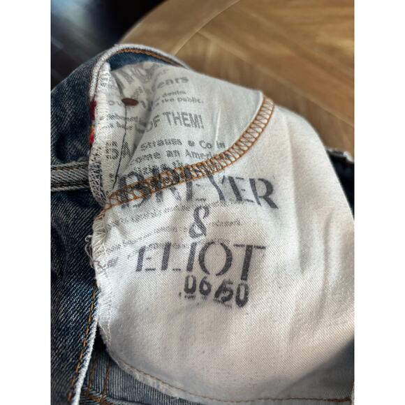 Breyer & Eliot reworked vintage levi jeans boho bell bottom one of a kind sz 26 - Picture 6 of 9